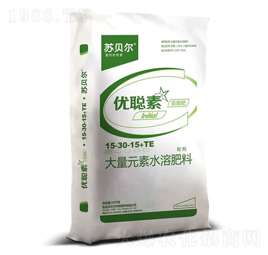 苗期專用大量元素水溶肥料15-30-15+TE-優(yōu)聰素-沐春農(nóng)資