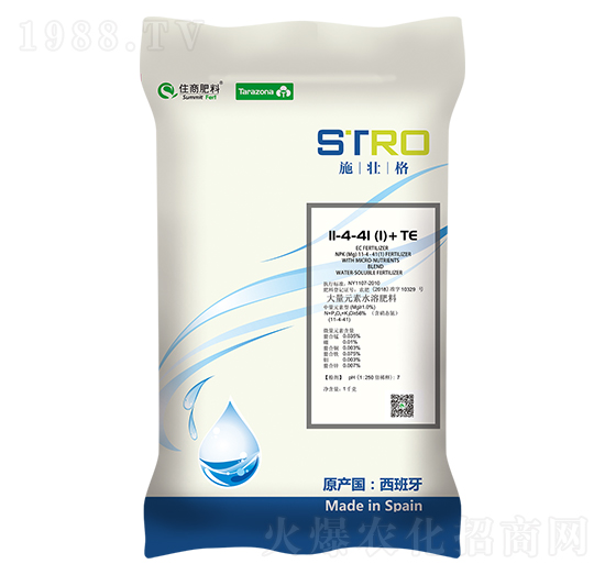 大量元素水溶肥料11-4-41-施壯格-住商肥料