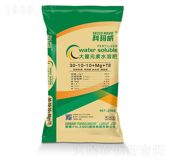 大量元素水溶肥料30-10-10+Mg+TE-科瑪威-法蘭地