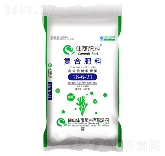 高濃度硫酸鉀型復(fù)合肥料16-6-21-住商肥料