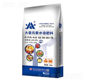 20kg大量元素水溶肥18-18-18+TE-生茂-宏達股份